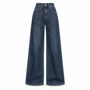 Women's Vintage Blue High-Rise Wide-Leg Jeans — Main product view