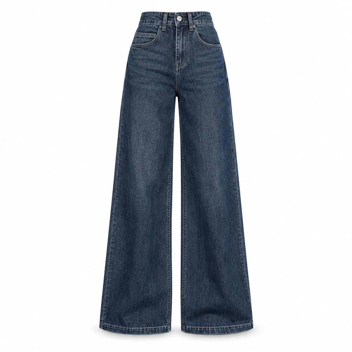 Women's Vintage Blue High-Rise Wide-Leg Jeans — Main product view
