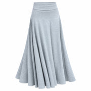 Women's Light Gray High-Rise Viscose Maxi Skirt — Main product view