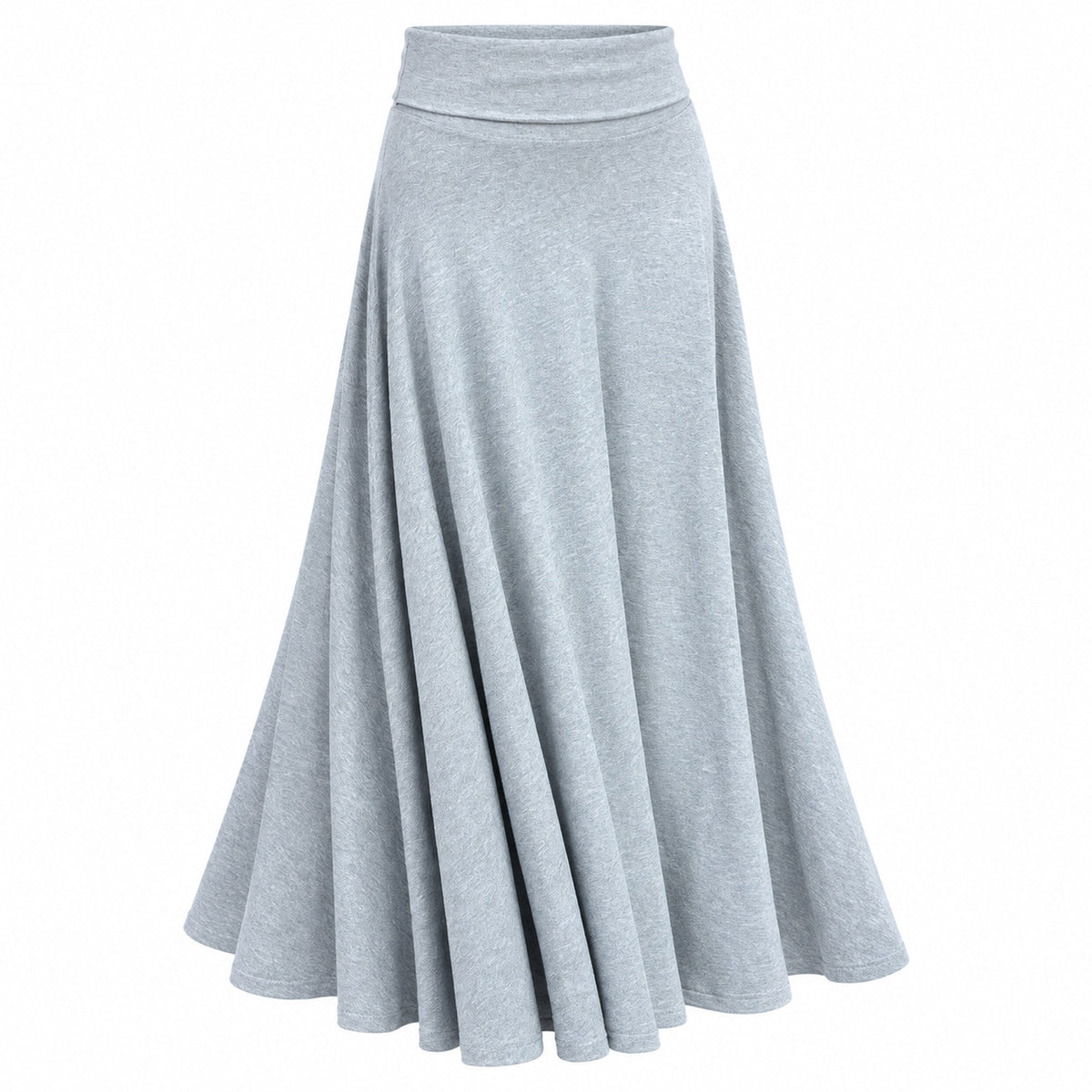 Women's Light Gray High-Rise Viscose Maxi Skirt — Main product view