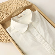White Cotton Long-Sleeve Shirt