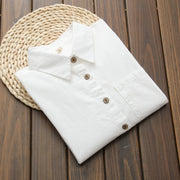 White Cotton Long-Sleeve Shirt