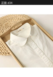 White Cotton Long-Sleeve Shirt